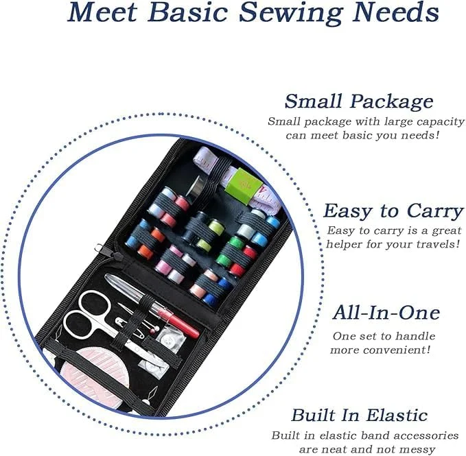 ست خیاطی هدیه کریسمس برای مادربزرگ، مادر، بزرگسالان، کودکان، مبتدی، مسافر، موارد اضطراری، لوازم خیاطی قابل حمل شامل متر نواری نرم، قیچی، نخ، سوزن خیاطی و غیره (مشکی) ست خیاطی هدیه کریسمس برای مادربزرگ، مادر، بزرگسالان، کودکان، مبتدی، مسافر، موارد اضطراری، لوازم خیاطی قابل حمل شامل متر نواری نرم، قیچی، نخ، سوزن خیاطی و غیره (مشکی)