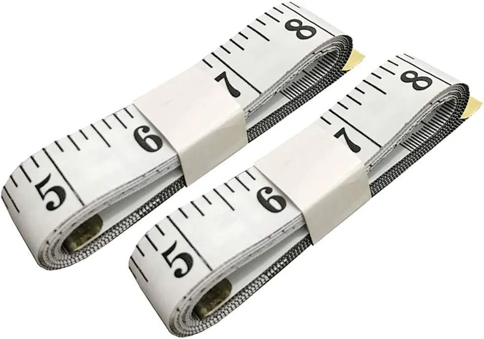 متر خیاطی نرم SumVibe به طول 300 سانتی متر/120 اینچ، متر پارچه ای برای اندازه گیری بدن خیاطی، سفید، 2 عددی متر خیاطی نرم SumVibe به طول 300 سانتی متر/120 اینچ، متر پارچه ای برای اندازه گیری بدن خیاطی، سفید، 2 عددی
