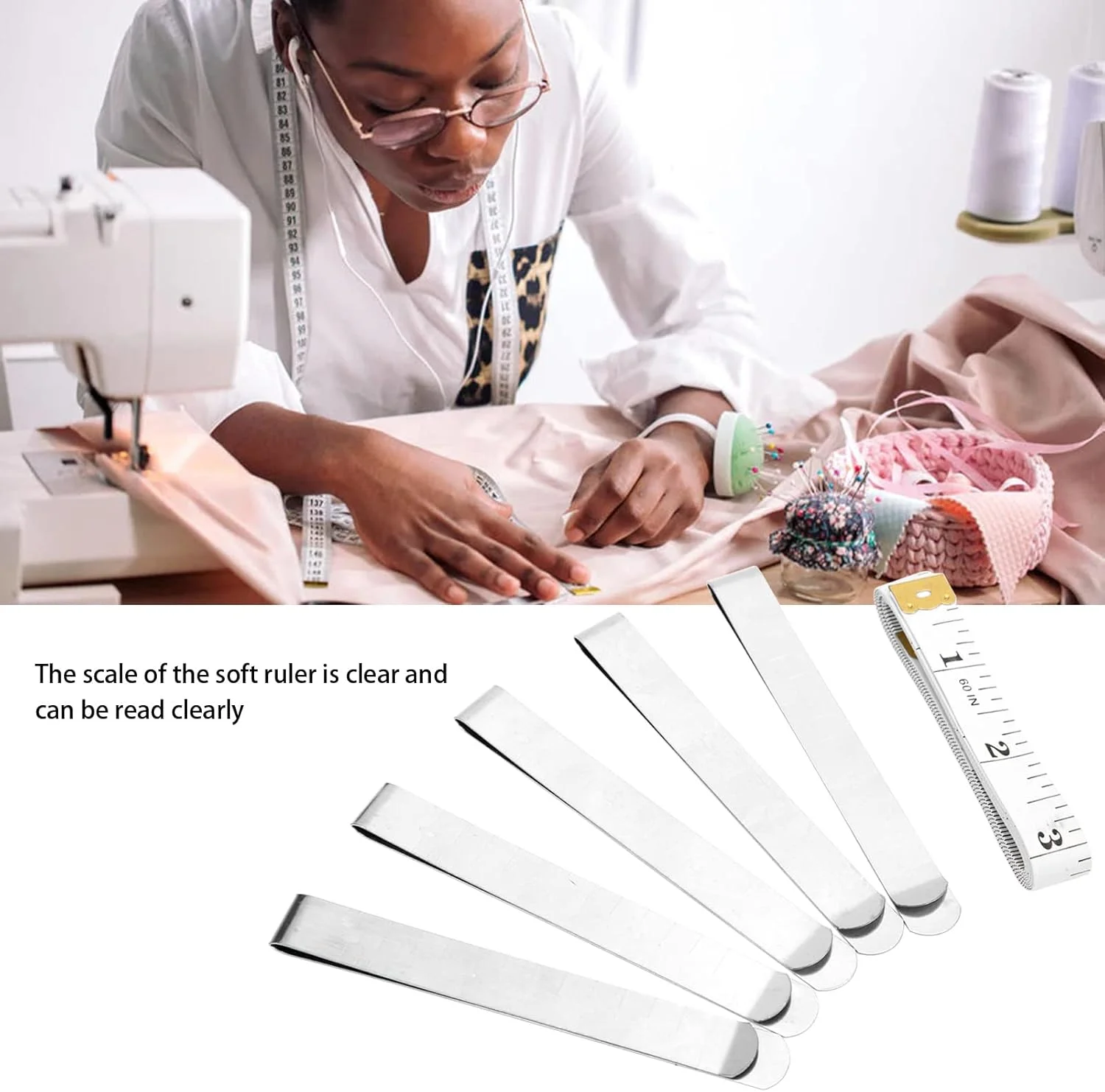 گیره های خیاطی استیل ضد زنگ، مجموعه گیره های اندازه گیری نوار نرم برای خیاطی گیره های خیاطی استیل ضد زنگ، مجموعه گیره های اندازه گیری نوار نرم برای خیاطی