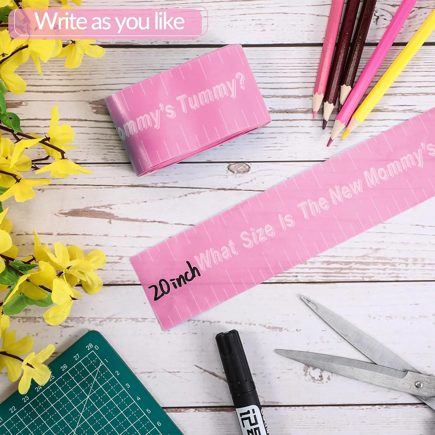 نوار اندازه گیری شکم جشن سیسمونی Sratte، 2 رول، 2 اینچ در 150 فوت، نوار کاغذی بازی اندازه گیری شکم برای لوازم تزئینات جشن سیسمونی (صورتی) نوار اندازه گیری شکم جشن سیسمونی Sratte، 2 رول، 2 اینچ در 150 فوت، نوار کاغذی بازی اندازه گیری شکم برای لوازم تزئینات جشن سیسمونی (صورتی)