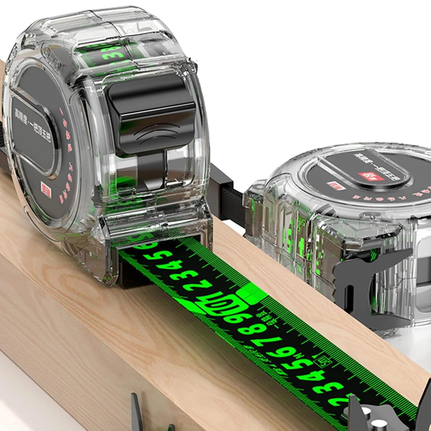 متر نواری استیل ضد زنگ با بدنه شفاف و جعبه نگهداری، ضد خوردگی، بادوام، ابزار اندازه گیری دقیق متر نواری استیل ضد زنگ با بدنه شفاف و جعبه نگهداری، ضد خوردگی، بادوام، ابزار اندازه گیری دقیق