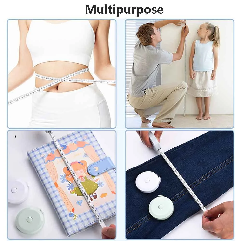 متر خیاطی SOWUGI، 1 عدد متر نواری برای اندازه گیری دور بدن، کاهش وزن، متر خیاطی جمع شونده پارچه ای نرم، متر اندازه گیری بدن، 200 سانتی متر / 79 اینچ (سفید) متر خیاطی SOWUGI، 1 عدد متر نواری برای اندازه گیری دور بدن، کاهش وزن، متر خیاطی جمع شونده پارچه ای نرم، متر اندازه گیری بدن، 200 سانتی متر / 79 اینچ (سفید)