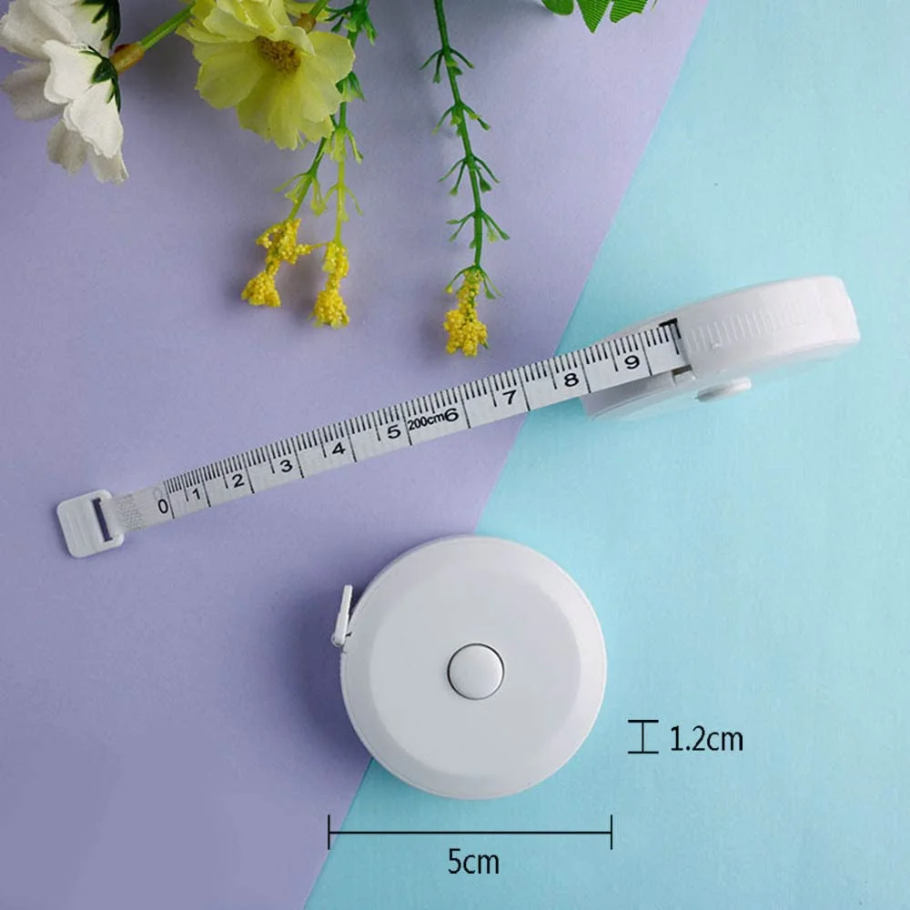 متر خیاطی SOWUGI، 1 عدد متر نواری برای اندازه گیری دور بدن، کاهش وزن، متر خیاطی جمع شونده پارچه ای نرم، متر اندازه گیری بدن، 200 سانتی متر / 79 اینچ (سفید) متر خیاطی SOWUGI، 1 عدد متر نواری برای اندازه گیری دور بدن، کاهش وزن، متر خیاطی جمع شونده پارچه ای نرم، متر اندازه گیری بدن، 200 سانتی متر / 79 اینچ (سفید)
