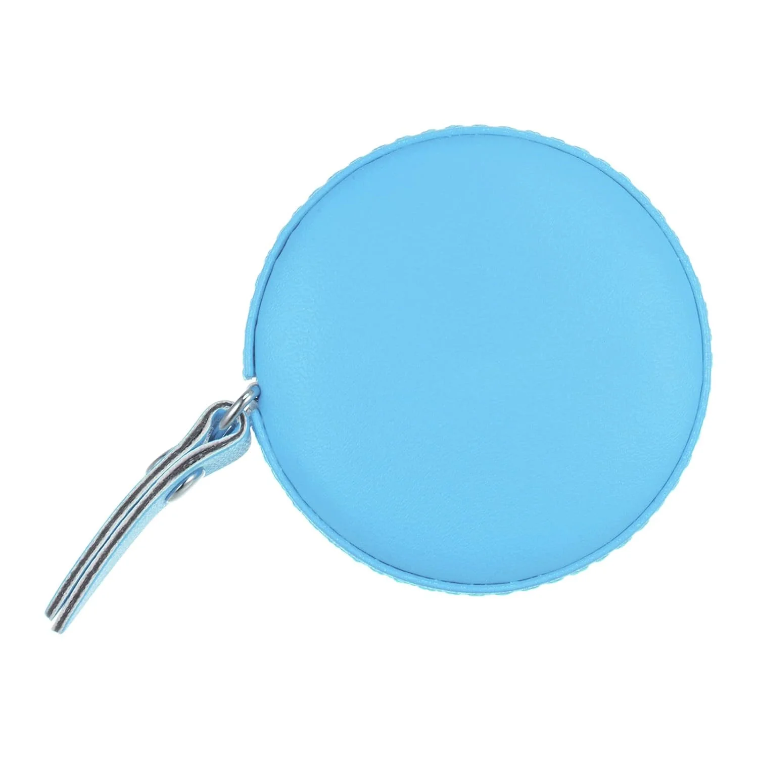 متر خیاطی گرد جمع شونده sourcing map، 150 سانتی متر/60 اینچ، با جعبه چرمی نرم، متر نواری خیاطی جیبی برای اندازه گیری بدن، پارچه، خیاطی، آبی