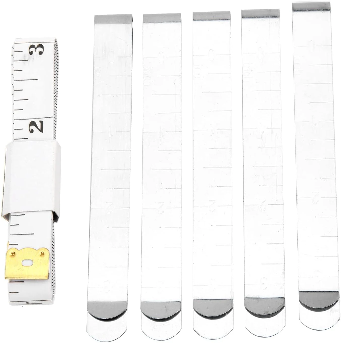 گیره های خیاطی استیل ضد زنگ، مجموعه گیره های اندازه گیری نوار نرم برای خیاطی با اندازه گیری دقیق