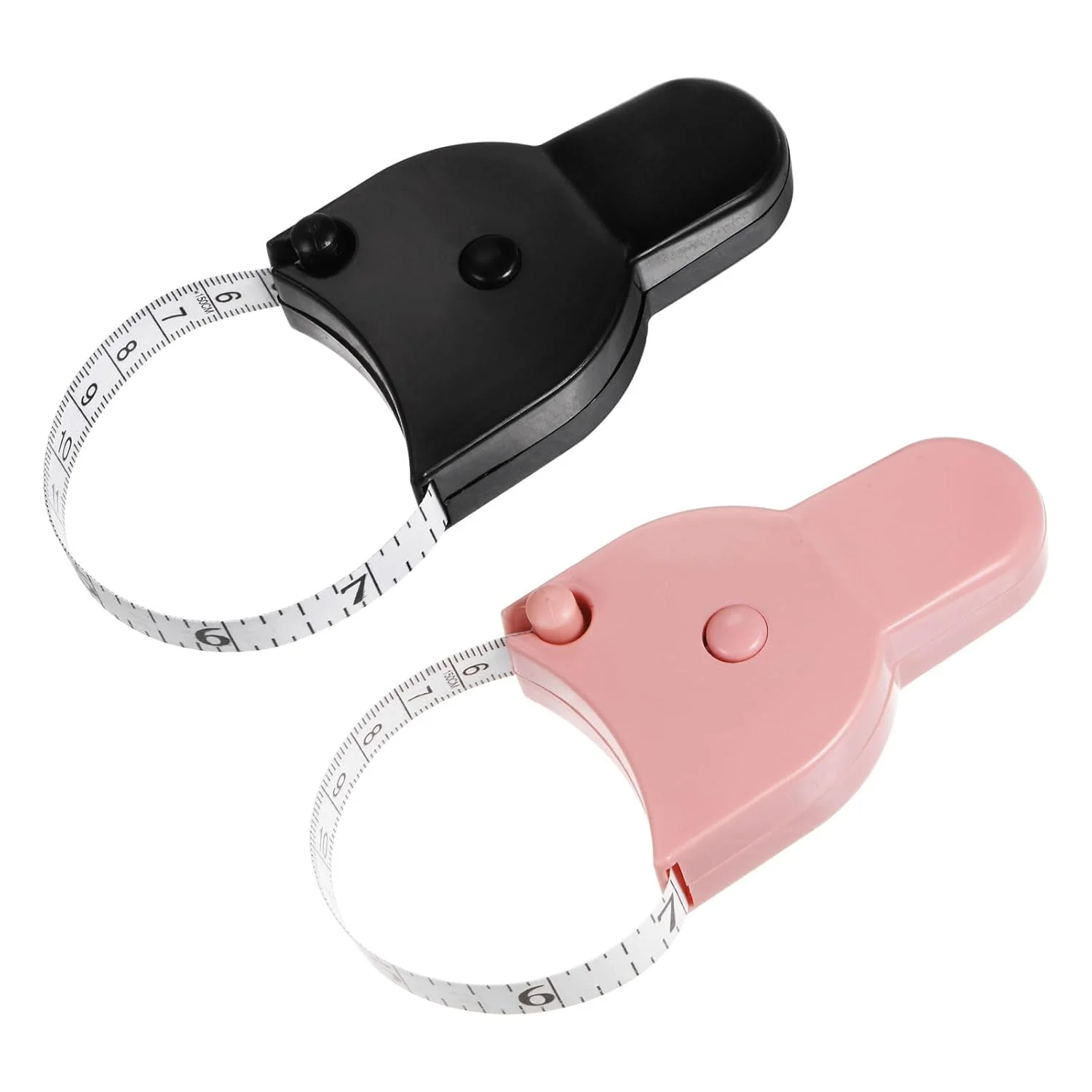 نوار اندازه گیری بدن sourcing map، 2 عددی، 60 اینچی 150 سانتی متری، نوار اندازه گیری تلسکوپی اتوماتیک جمع شونده با پین قفل و دکمه فشاری برای اندازه گیری بدن، خیاطی، پارچه، لباس، صورتی، مشکی نوار اندازه گیری بدن sourcing map، 2 عددی، 60 اینچی 150 سانتی متری، نوار اندازه گیری تلسکوپی اتوماتیک جمع شونده با پین قفل و دکمه فشاری برای اندازه گیری بدن، خیاطی، پارچه، لباس، صورتی، مشکی