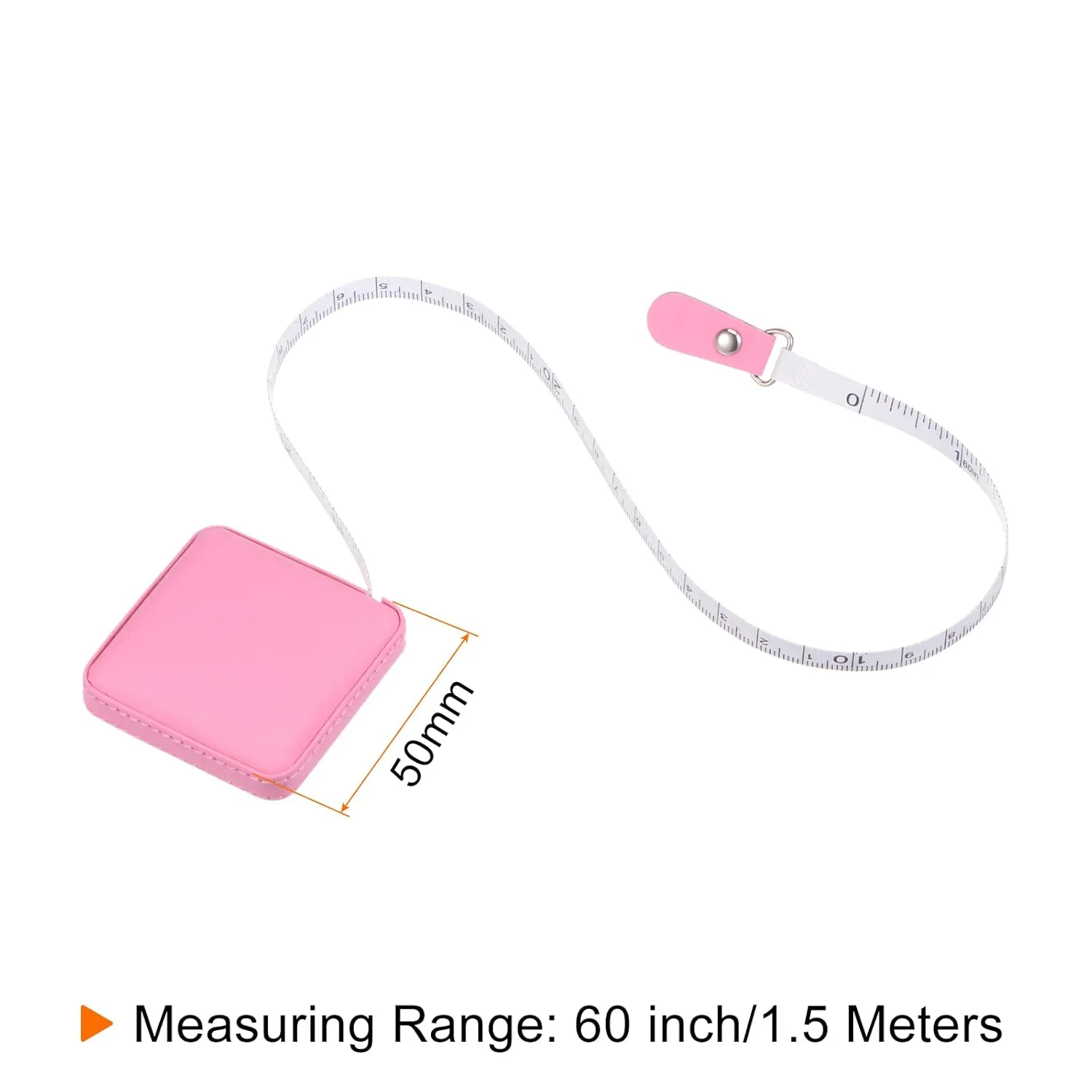 متر خیاطی مربعی جمع شونده سورسینگ مپ 150 سانتی متر / 60 اینچی با جعبه چرمی نرم، متر نواری خیاطی جیبی برای بدن، اندازه گیری خیاطی، صورتی متر خیاطی مربعی جمع شونده سورسینگ مپ 150 سانتی متر / 60 اینچی با جعبه چرمی نرم، متر نواری خیاطی جیبی برای بدن، اندازه گیری خیاطی، صورتی