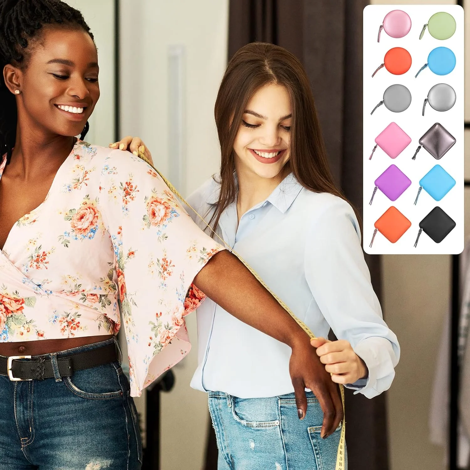 متر خیاطی مربعی جمع شونده سورسینگ مپ 150 سانتی متر / 60 اینچی با جعبه چرمی نرم، متر نواری خیاطی جیبی برای بدن، اندازه گیری خیاطی، صورتی متر خیاطی مربعی جمع شونده سورسینگ مپ 150 سانتی متر / 60 اینچی با جعبه چرمی نرم، متر نواری خیاطی جیبی برای بدن، اندازه گیری خیاطی، صورتی