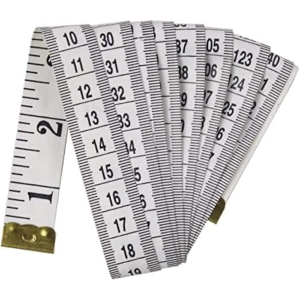 متر خیاطی نرم 150 سانتیمتری/60 اینچی - متر نواری انعطافپذیر دو طرفه برای خیاطی، اندازهگیری بدن و دور کمر - بسته عمده برای لباس و صنایع دستی متر خیاطی نرم 150 سانتیمتری/60 اینچی - متر نواری انعطافپذیر دو طرفه برای خیاطی، اندازهگیری بدن و دور کمر - بسته عمده برای لباس و صنایع دستی