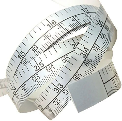 نوار اندازه گیری نقره ای خود چسب، خط کش وینیل، برچسب ماشین خیاطی نوار اندازه گیری نقره ای خود چسب، خط کش وینیل، برچسب ماشین خیاطی