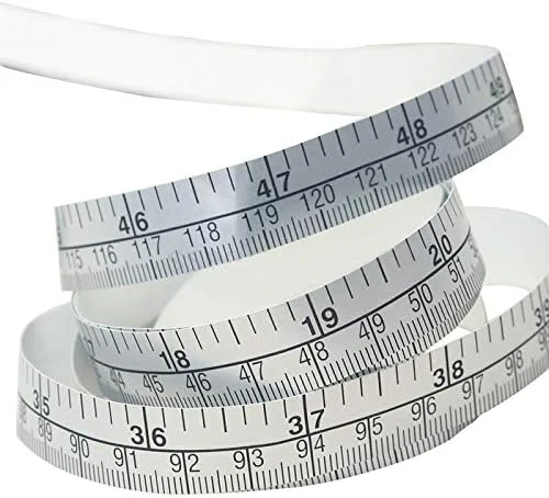 نوار اندازه گیری نقره ای خود چسب، خط کش وینیل، برچسب ماشین خیاطی نوار اندازه گیری نقره ای خود چسب، خط کش وینیل، برچسب ماشین خیاطی