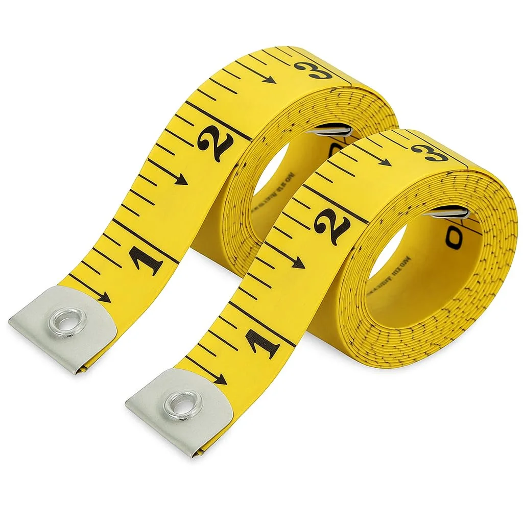 متر نواری انعطاف پذیر شاهی، متر دقیق با مقیاس دوگانه استاندارد و متریک، متر نرم برای بدن، خیاطی، کاهش وزن، خط کش صنایع دستی، آبی، 150 سانتی متر / 60 اینچ (زرد / 2 بسته) متر نواری انعطاف پذیر شاهی، متر دقیق با مقیاس دوگانه استاندارد و متریک، متر نرم برای بدن، خیاطی، کاهش وزن، خط کش صنایع دستی، آبی، 150 سانتی متر / 60 اینچ (زرد / 2 بسته)