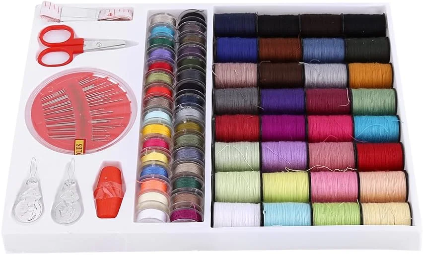 ست خیاطی شامل متر، قیچی، انگشتانه، نخ، سوزن، ابزار کاربردی خانگی ست خیاطی شامل متر، قیچی، انگشتانه، نخ، سوزن، ابزار کاربردی خانگی