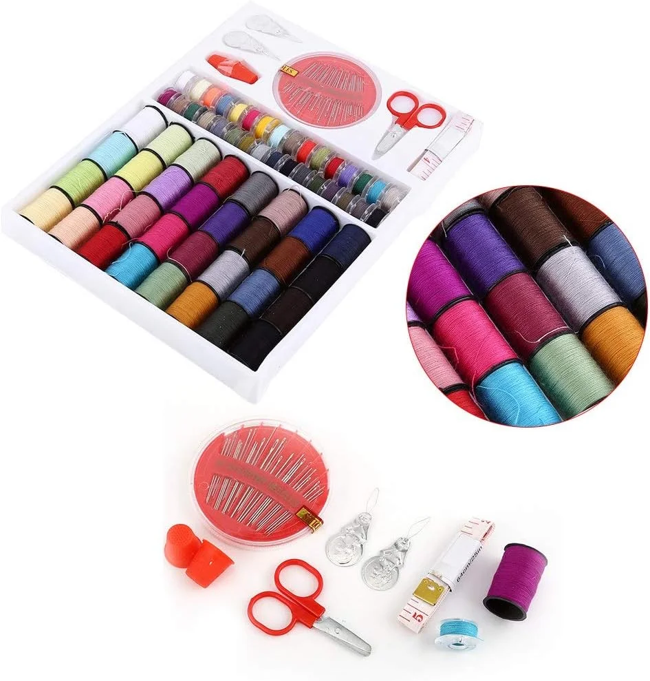 ست خیاطی شامل متر، قیچی، انگشتانه، نخ، سوزن، ابزار کاربردی خانگی ست خیاطی شامل متر، قیچی، انگشتانه، نخ، سوزن، ابزار کاربردی خانگی