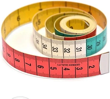متر خیاطی 1.5/2 متری، خط کش اندازه گیری بدن، متر خیاطی، متر نواری نرم و کوچک، خط کش سانتی متری تخت، ابزار اندازه گیری 6JC83 (رنگ: مدل I 1.5 متری)