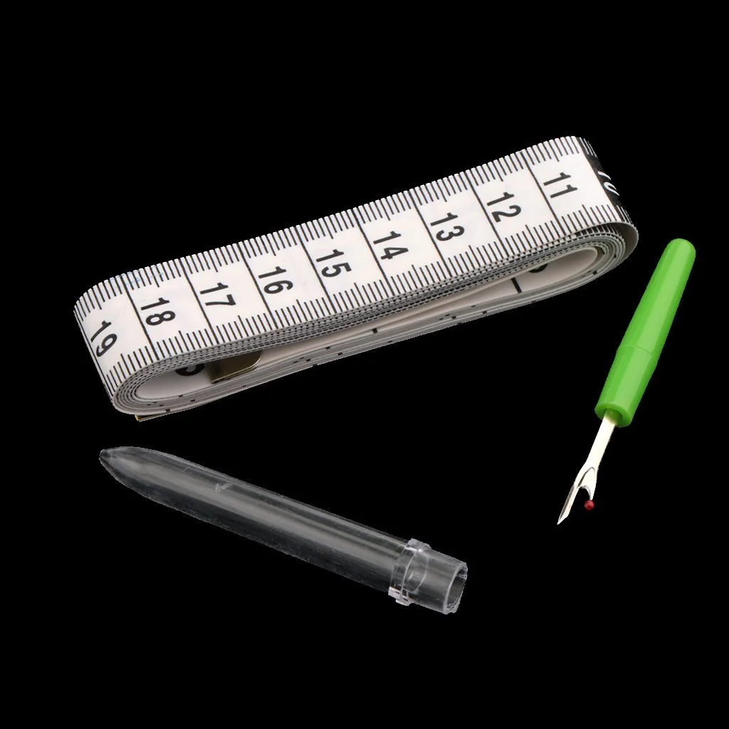 ست خیاطی شامل متر نواری نرم، خط کش خیاطی پارچه، نخ چین و بشکاف، ابزار خیاطی DIY ست خیاطی شامل متر نواری نرم، خط کش خیاطی پارچه، نخ چین و بشکاف، ابزار خیاطی DIY