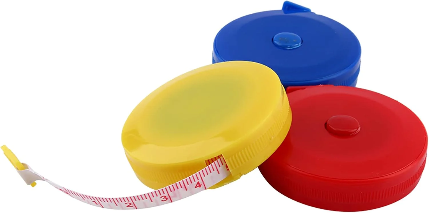 متر خیاطی RvSky، متر نواری نرم جمع شونده قابل حمل، خط کش اندازه گیری بدن انعطاف پذیر دو طرفه 1.5 متری برای خیاطی، پارچه و بافندگی متر خیاطی RvSky، متر نواری نرم جمع شونده قابل حمل، خط کش اندازه گیری بدن انعطاف پذیر دو طرفه 1.5 متری برای خیاطی، پارچه و بافندگی