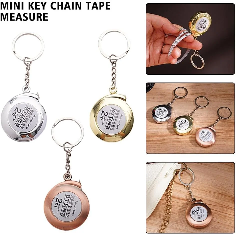 جاکلیدی متر نواری RJSQAQE، متر نواری جمع شونده کوچک کاربردی، متر نواری کوچک 2 متری برای خیاطی و مسافرت جاکلیدی متر نواری RJSQAQE، متر نواری جمع شونده کوچک کاربردی، متر نواری کوچک 2 متری برای خیاطی و مسافرت