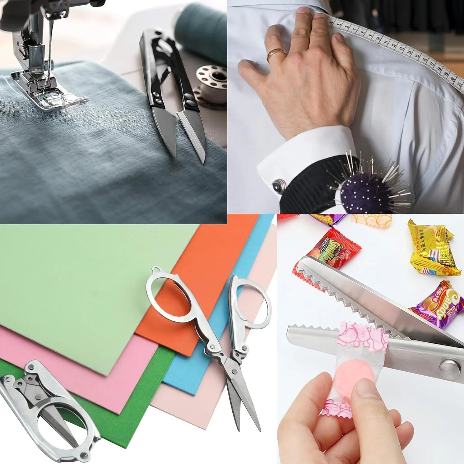 ست قیچی زیگزاگ پارچه، قیچی دالبر 23.5 سانتی متری به همراه قیچی نخ، قیچی تاشو و متر خیاطی، قیچی خیاطی استیل مشکی، قیچی تیز برای برش پارچه و صنایع دستی کاغذی ست قیچی زیگزاگ پارچه، قیچی دالبر 23.5 سانتی متری به همراه قیچی نخ، قیچی تاشو و متر خیاطی، قیچی خیاطی استیل مشکی، قیچی تیز برای برش پارچه و صنایع دستی کاغذی