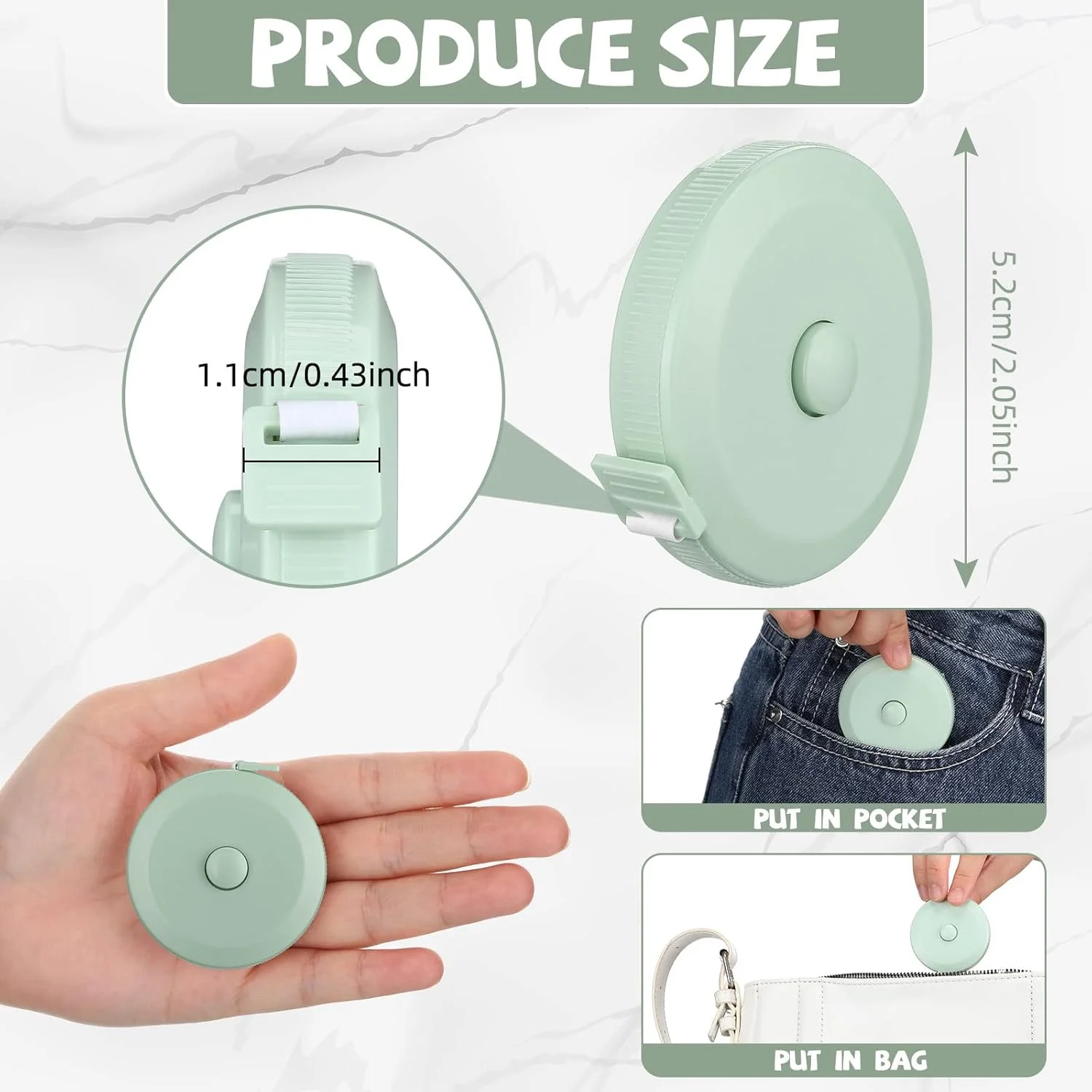 100 عدد متر نواری 150 سانتی متری جمع شونده، متر خیاطی نرم کوچک، متر پارچه ای مینی، متر پارچه ای انعطاف پذیر جیبی، متر دیجیتال برای بدن (سبز، آبی، صورتی) 100 عدد متر نواری 150 سانتی متری جمع شونده، متر خیاطی نرم کوچک، متر پارچه ای مینی، متر پارچه ای انعطاف پذیر جیبی، متر دیجیتال برای بدن (سبز، آبی، صورتی)