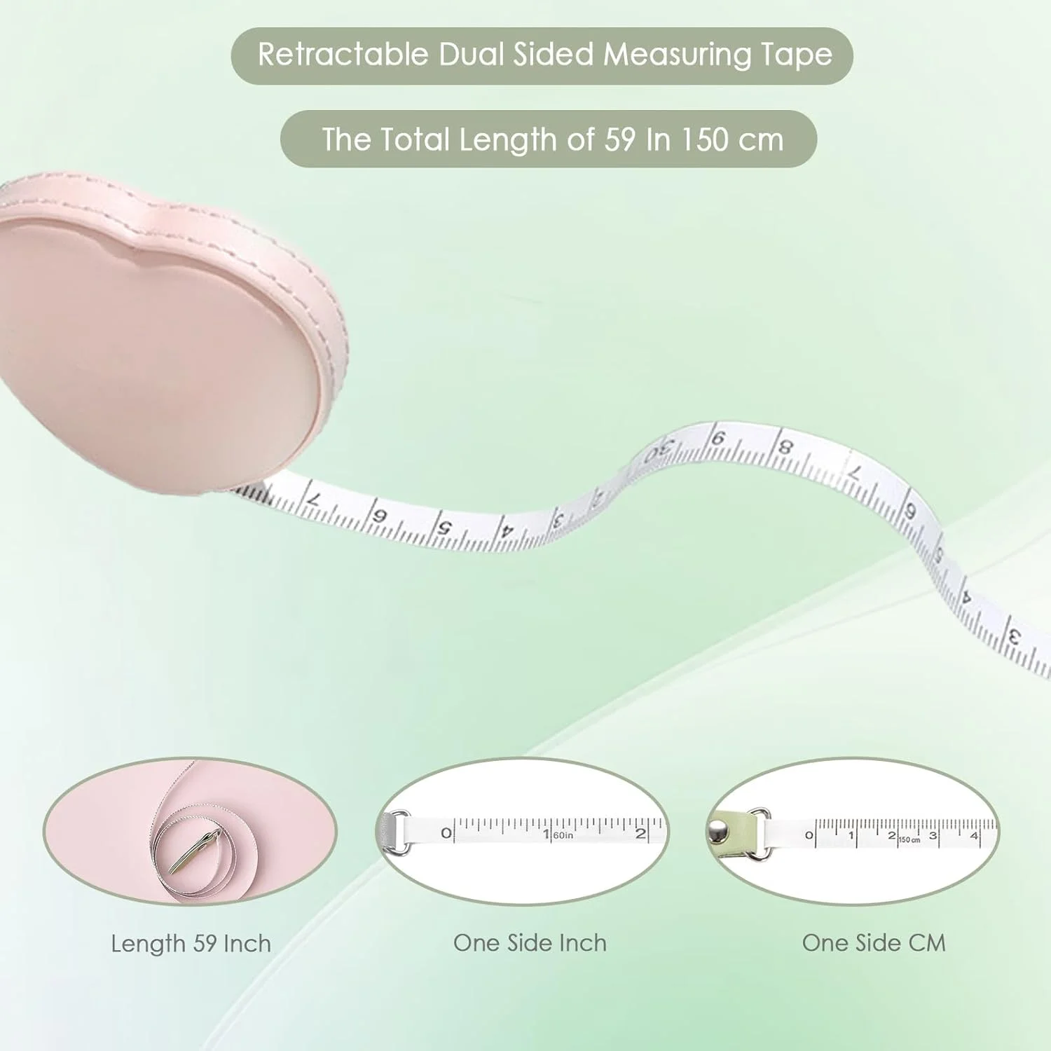 متر خیاطی پارچه ای، متر نواری نرم جمع شونده 150 سانتی متری برای خیاطی، کاهش وزن، کاردستی و بافندگی، انعطاف پذیر و بادوام، 2 عددی (آبی) متر خیاطی پارچه ای، متر نواری نرم جمع شونده 150 سانتی متری برای خیاطی، کاهش وزن، کاردستی و بافندگی، انعطاف پذیر و بادوام، 2 عددی (آبی)