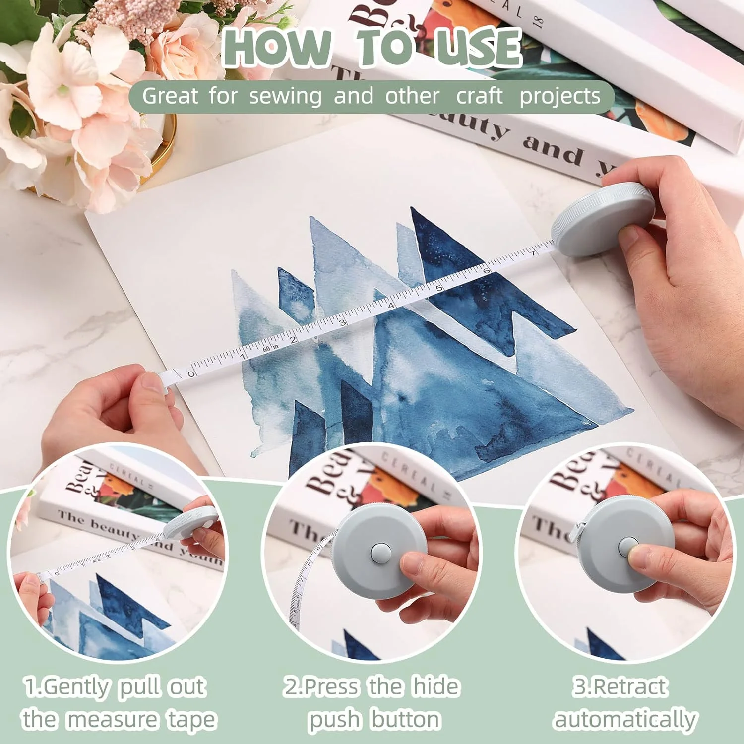 100 عدد متر نواری 150 سانتی متری جمع شونده، متر خیاطی نرم کوچک، متر پارچه ای مینی، متر پارچه ای انعطاف پذیر جیبی، متر دیجیتال برای بدن (سبز، آبی، صورتی) 100 عدد متر نواری 150 سانتی متری جمع شونده، متر خیاطی نرم کوچک، متر پارچه ای مینی، متر پارچه ای انعطاف پذیر جیبی، متر دیجیتال برای بدن (سبز، آبی، صورتی)