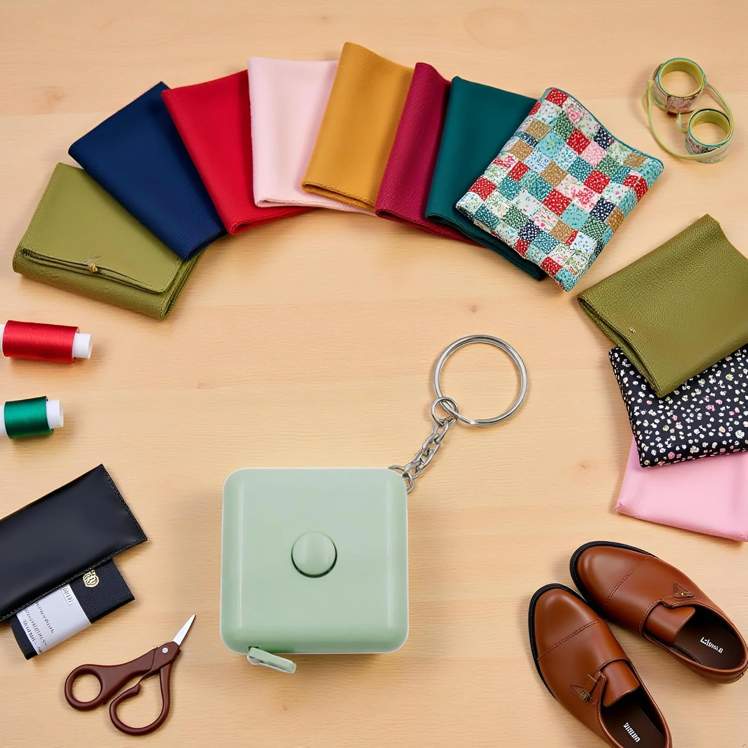 1 عدد متر خیاطی جمع شونده سبز برای خیاطی و صنایع دستی، متر پارچه ای کوچک جمع شونده 60 اینچی برای خیاطی، ملزومات و لوازم خیاطی 1 عدد متر خیاطی جمع شونده سبز برای خیاطی و صنایع دستی، متر پارچه ای کوچک جمع شونده 60 اینچی برای خیاطی، ملزومات و لوازم خیاطی