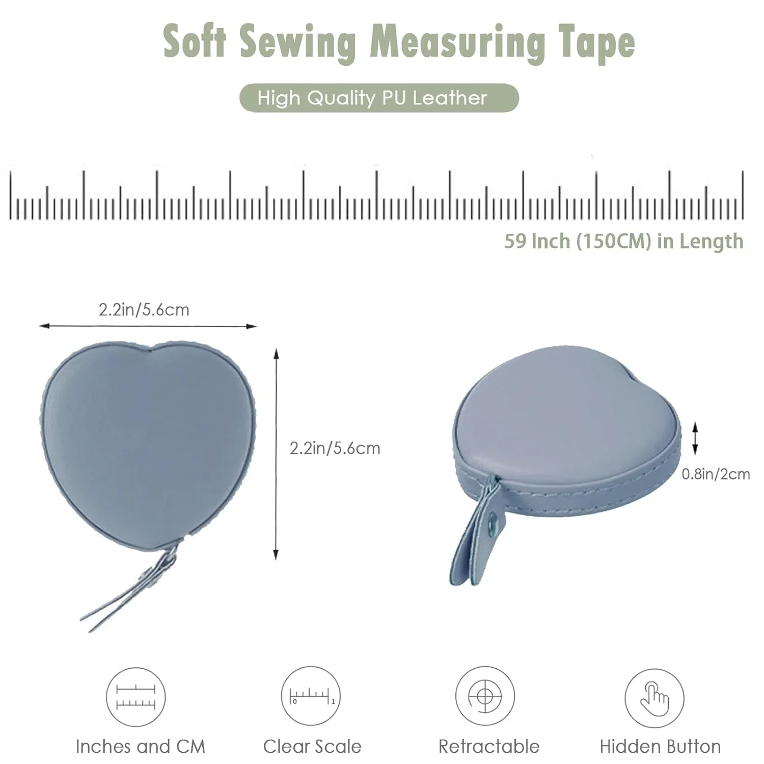 متر خیاطی پارچه ای، متر نواری نرم جمع شونده 150 سانتی متری برای خیاطی، کاهش وزن، کاردستی و بافندگی، انعطاف پذیر و بادوام، 2 عددی (آبی) متر خیاطی پارچه ای، متر نواری نرم جمع شونده 150 سانتی متری برای خیاطی، کاهش وزن، کاردستی و بافندگی، انعطاف پذیر و بادوام، 2 عددی (آبی)
