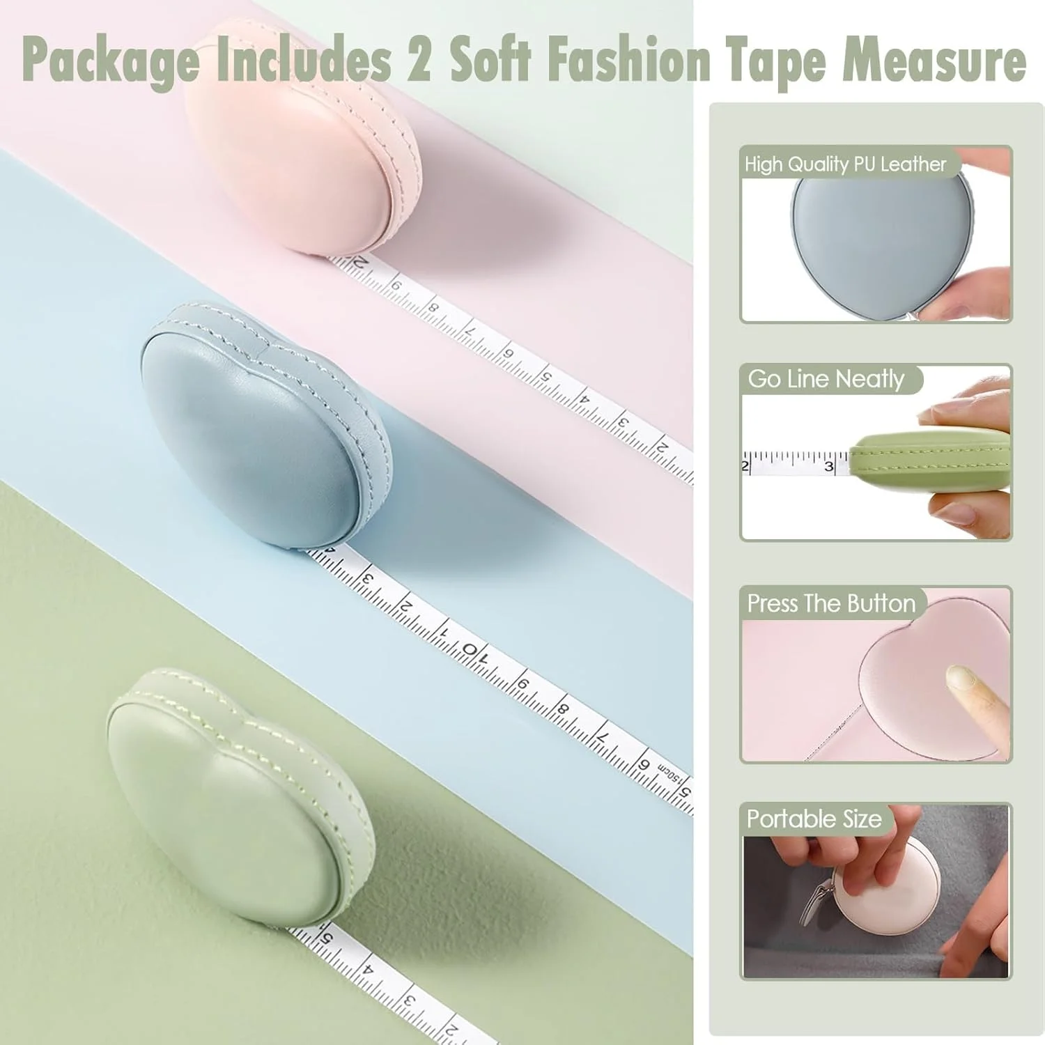 متر خیاطی پارچه ای، متر نواری نرم جمع شونده 150 سانتی متری برای خیاطی، کاهش وزن، کاردستی و بافندگی، انعطاف پذیر و بادوام، 2 عددی (آبی) متر خیاطی پارچه ای، متر نواری نرم جمع شونده 150 سانتی متری برای خیاطی، کاهش وزن، کاردستی و بافندگی، انعطاف پذیر و بادوام، 2 عددی (آبی)