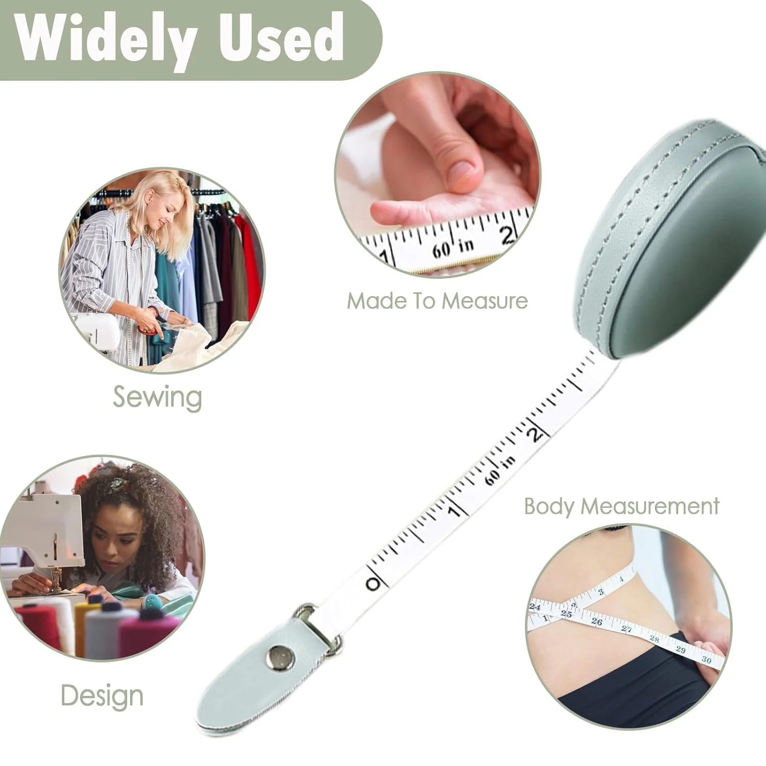 متر خیاطی پارچه ای، متر نواری نرم جمع شونده 150 سانتی متری برای خیاطی، کاهش وزن، کاردستی و بافندگی، انعطاف پذیر و بادوام، 2 عددی (آبی) متر خیاطی پارچه ای، متر نواری نرم جمع شونده 150 سانتی متری برای خیاطی، کاهش وزن، کاردستی و بافندگی، انعطاف پذیر و بادوام، 2 عددی (آبی)