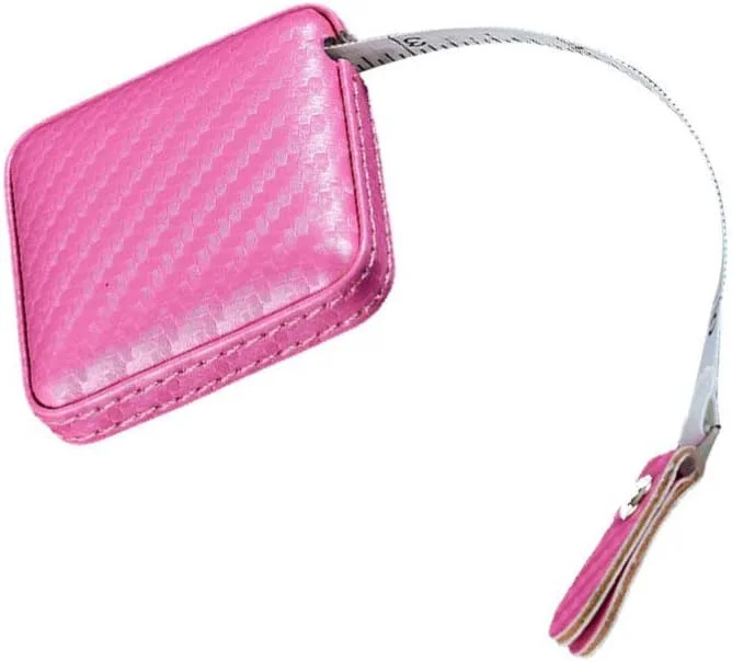 متر خیاطی جمع شونده با روکش چرمی PU، 1 متری / 40 اینچی، نوار اندازه گیری نرم برای خیاطی، دوخت، صنایع دستی، ابزار اندازه گیری پارچه - صورتی متر خیاطی جمع شونده با روکش چرمی PU، 1 متری / 40 اینچی، نوار اندازه گیری نرم برای خیاطی، دوخت، صنایع دستی، ابزار اندازه گیری پارچه - صورتی