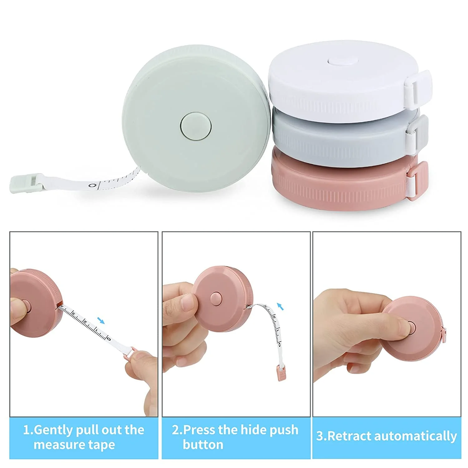 بسته 12 عددی متر خیاطی نرم و جمع شونده دو طرفه 150 سانتیمتری/60 اینچی برای اندازهگیری بدن، 12 متر نواری خیاطی پارچهای برای بافندگی و اندازهگیری کارهای دستی خانگی - 12 رنگ بسته 12 عددی متر خیاطی نرم و جمع شونده دو طرفه 150 سانتیمتری/60 اینچی برای اندازهگیری بدن، 12 متر نواری خیاطی پارچهای برای بافندگی و اندازهگیری کارهای دستی خانگی - 12 رنگ