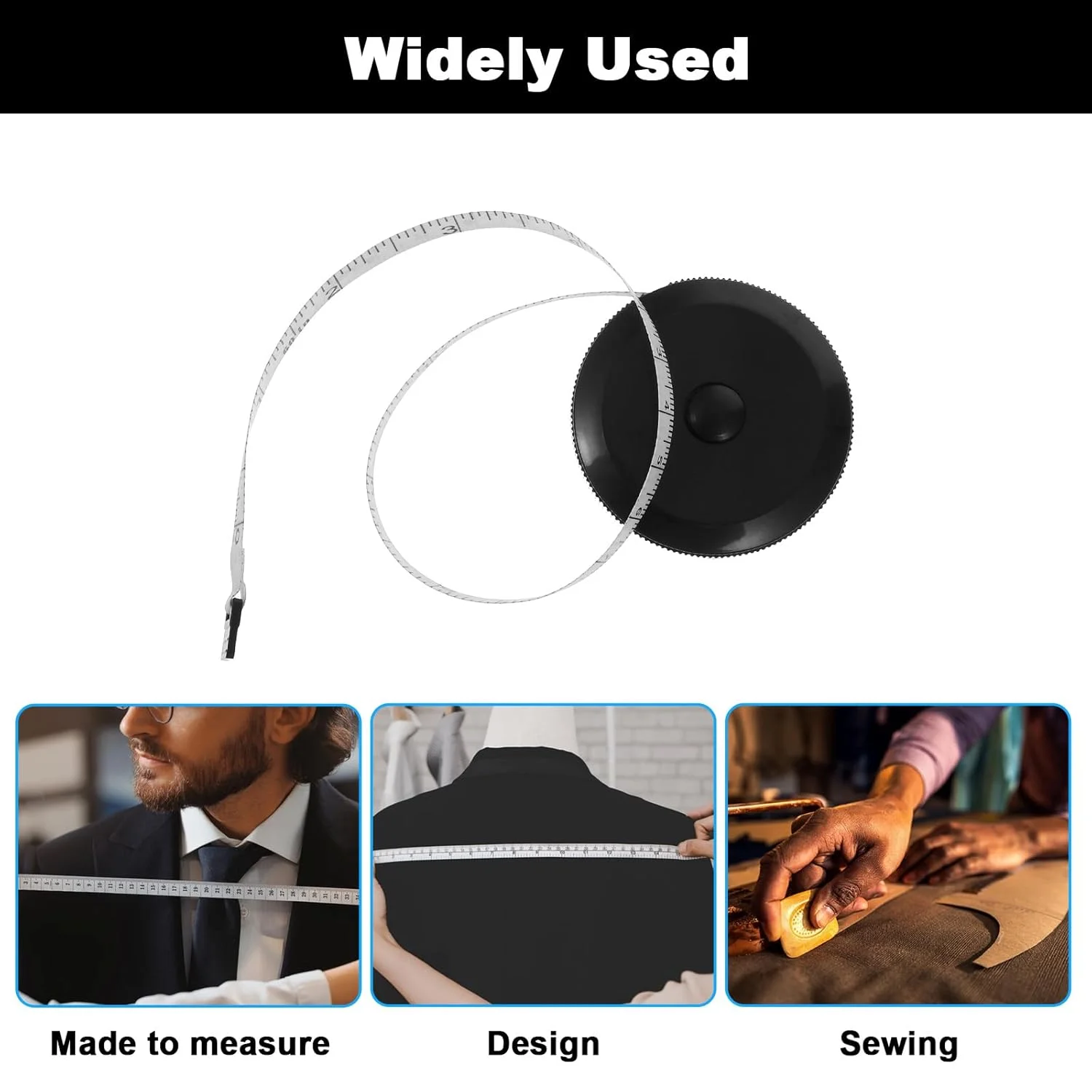 بسته 30 عددی متر خیاطی جمع شونده، متر نواری نرم پارچه ای برای اندازه گیری بدن، خط کش های دو طرفه برای خیاطی، بافندگی، صنایع دستی، اندازه گیری کاهش وزن (مشکی) بسته 30 عددی متر خیاطی جمع شونده، متر نواری نرم پارچه ای برای اندازه گیری بدن، خط کش های دو طرفه برای خیاطی، بافندگی، صنایع دستی، اندازه گیری کاهش وزن (مشکی)