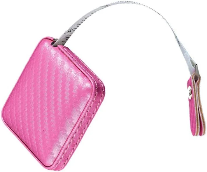 متر خیاطی جمع شونده با روکش چرمی PU، 1 متری / 40 اینچی، نوار اندازه گیری نرم برای خیاطی، دوخت، صنایع دستی، ابزار اندازه گیری پارچه - صورتی متر خیاطی جمع شونده با روکش چرمی PU، 1 متری / 40 اینچی، نوار اندازه گیری نرم برای خیاطی، دوخت، صنایع دستی، ابزار اندازه گیری پارچه - صورتی