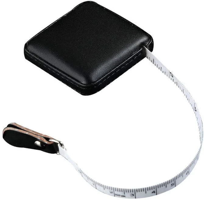 متر خیاطی جمع شونده با روکش چرمی PU، 1 متری / 40 اینچی، نوار اندازه گیری نرم برای خیاطی، دوخت، صنایع دستی، ابزار اندازه گیری پارچه - مشکی متر خیاطی جمع شونده با روکش چرمی PU، 1 متری / 40 اینچی، نوار اندازه گیری نرم برای خیاطی، دوخت، صنایع دستی، ابزار اندازه گیری پارچه - مشکی
