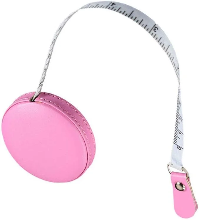 متر نواری جمع شونده با قاب چرمی گرد 1 متری، متر اندازه گیری نرم جیبی برای خیاطی، پارچه، خیاطی، صنایع دستی، صورتی متر نواری جمع شونده با قاب چرمی گرد 1 متری، متر اندازه گیری نرم جیبی برای خیاطی، پارچه، خیاطی، صنایع دستی، صورتی