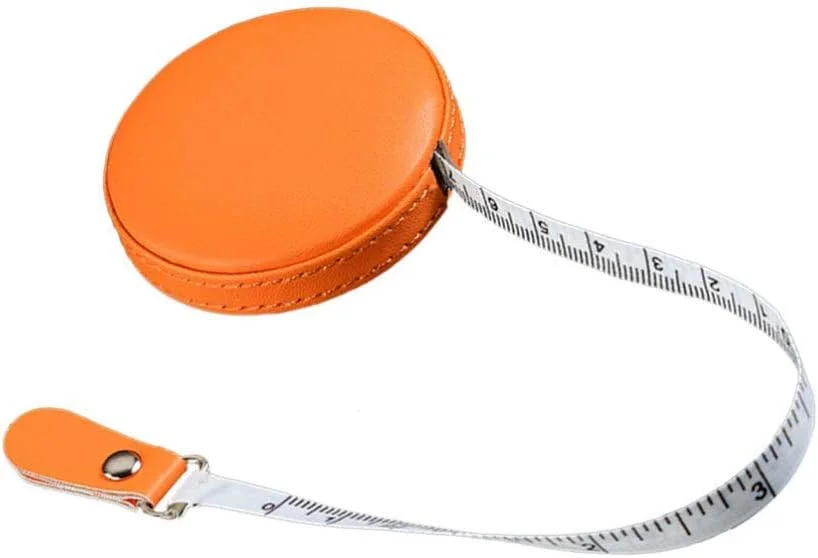 متر نواری جمع شونده با قاب چرمی گرد 1 متری، نوار اندازه گیری نرم جیبی، ابزار اندازه گیری برای خیاطی لباس و صنایع دستی، نارنجی متر نواری جمع شونده با قاب چرمی گرد 1 متری، نوار اندازه گیری نرم جیبی، ابزار اندازه گیری برای خیاطی لباس و صنایع دستی، نارنجی