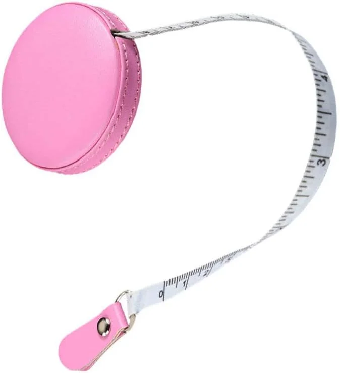 متر نواری جمع شونده با قاب چرمی گرد 1 متری، متر اندازه گیری نرم جیبی برای خیاطی، پارچه، خیاطی، صنایع دستی، صورتی متر نواری جمع شونده با قاب چرمی گرد 1 متری، متر اندازه گیری نرم جیبی برای خیاطی، پارچه، خیاطی، صنایع دستی، صورتی