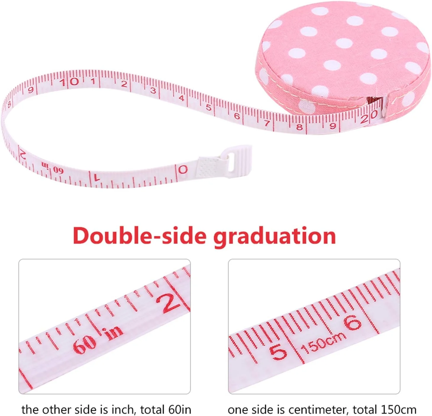متر خیاطی نرم جمع شونده برای بدن، متر خیاطی جیبی دو طرفه، خط کش اندازه گیری بدن 150 سانتی متر 60 اینچی، متر اندازه گیری برای خیاطی و دوخت لباس (شماره 3) متر خیاطی نرم جمع شونده برای بدن، متر خیاطی جیبی دو طرفه، خط کش اندازه گیری بدن 150 سانتی متر 60 اینچی، متر اندازه گیری برای خیاطی و دوخت لباس (شماره 3)