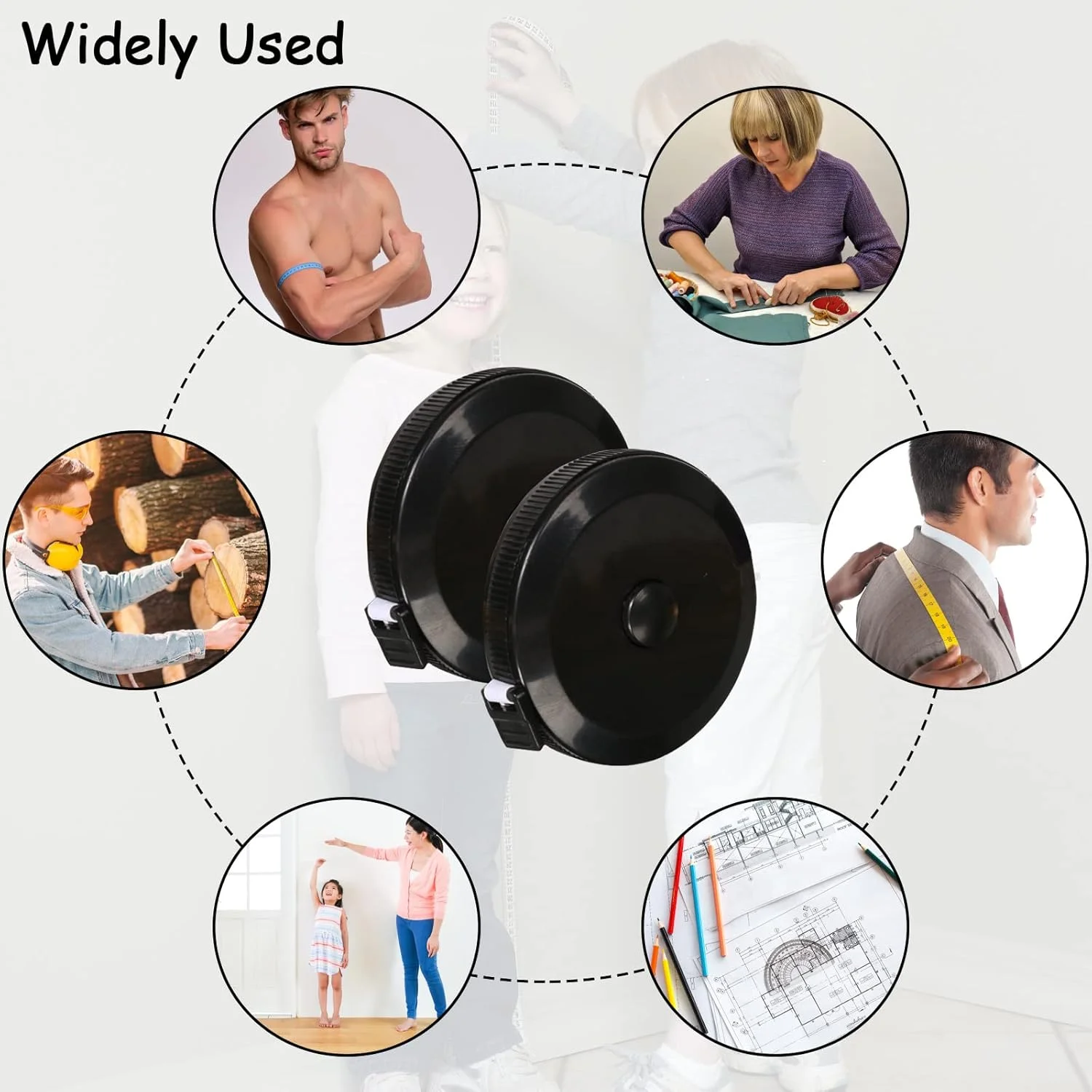 متر خیاطی بدن Retainbre، بسته 30 عددی متر نواری جمع شونده نرم برای خیاطی، پارچه، بافندگی، اندازه گیری کاهش وزن، مشکی، متر خیاطی دو طرفه متر خیاطی بدن Retainbre، بسته 30 عددی متر نواری جمع شونده نرم برای خیاطی، پارچه، بافندگی، اندازه گیری کاهش وزن، مشکی، متر خیاطی دو طرفه