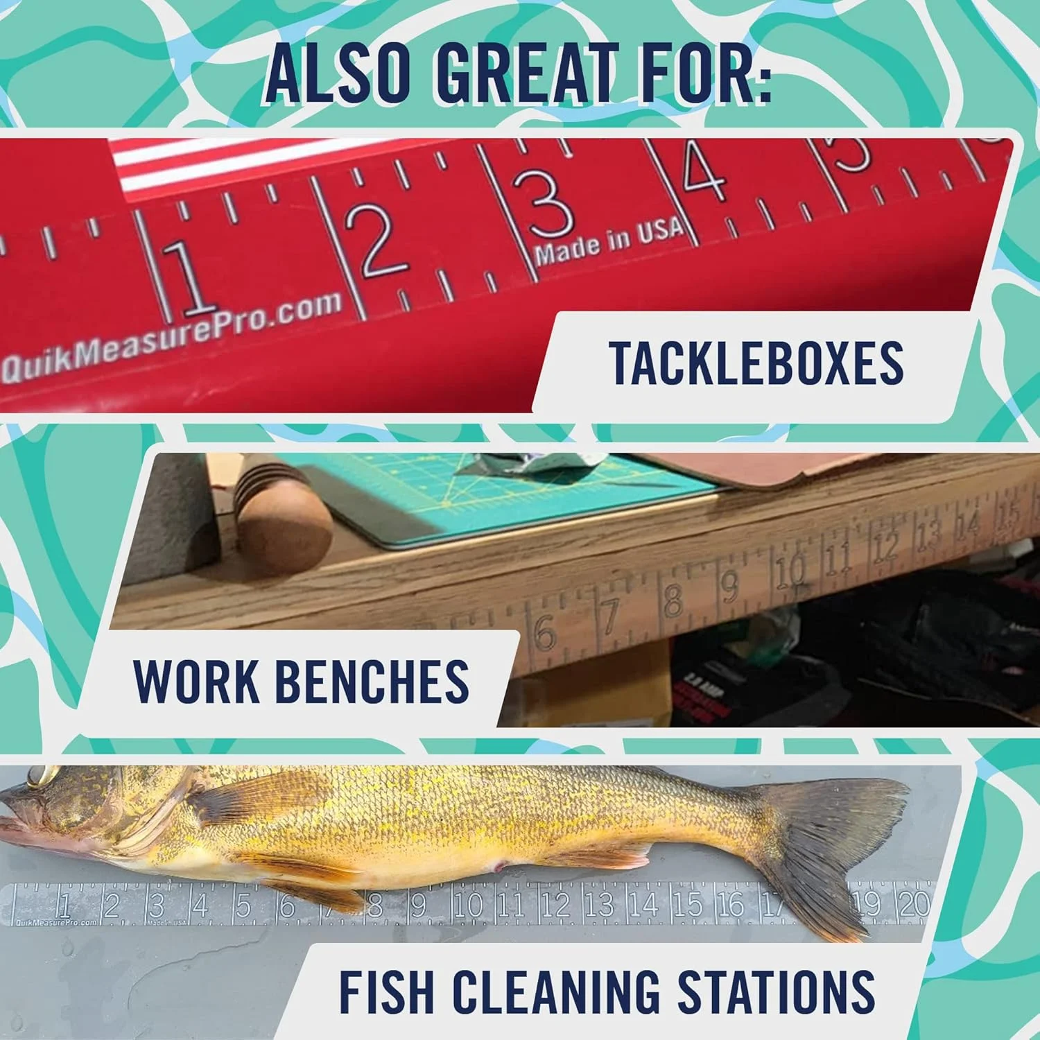 برچسب خط کش قایق 72 اینچی Quik Measure Pro - برچسب و دکال اندازه گیری - نوار اندازه گیری ماهیگیری خود چسب - دکال شفاف برای طول های آسان - ضد آب - ساخت ایالات متحده آمریکا - طراحی شفاف محتاطانه - 72 اینچ برچسب خط کش قایق 72 اینچی Quik Measure Pro - برچسب و دکال اندازه گیری - نوار اندازه گیری ماهیگیری خود چسب - دکال شفاف برای طول های آسان - ضد آب - ساخت ایالات متحده آمریکا - طراحی شفاف محتاطانه - 72 اینچ