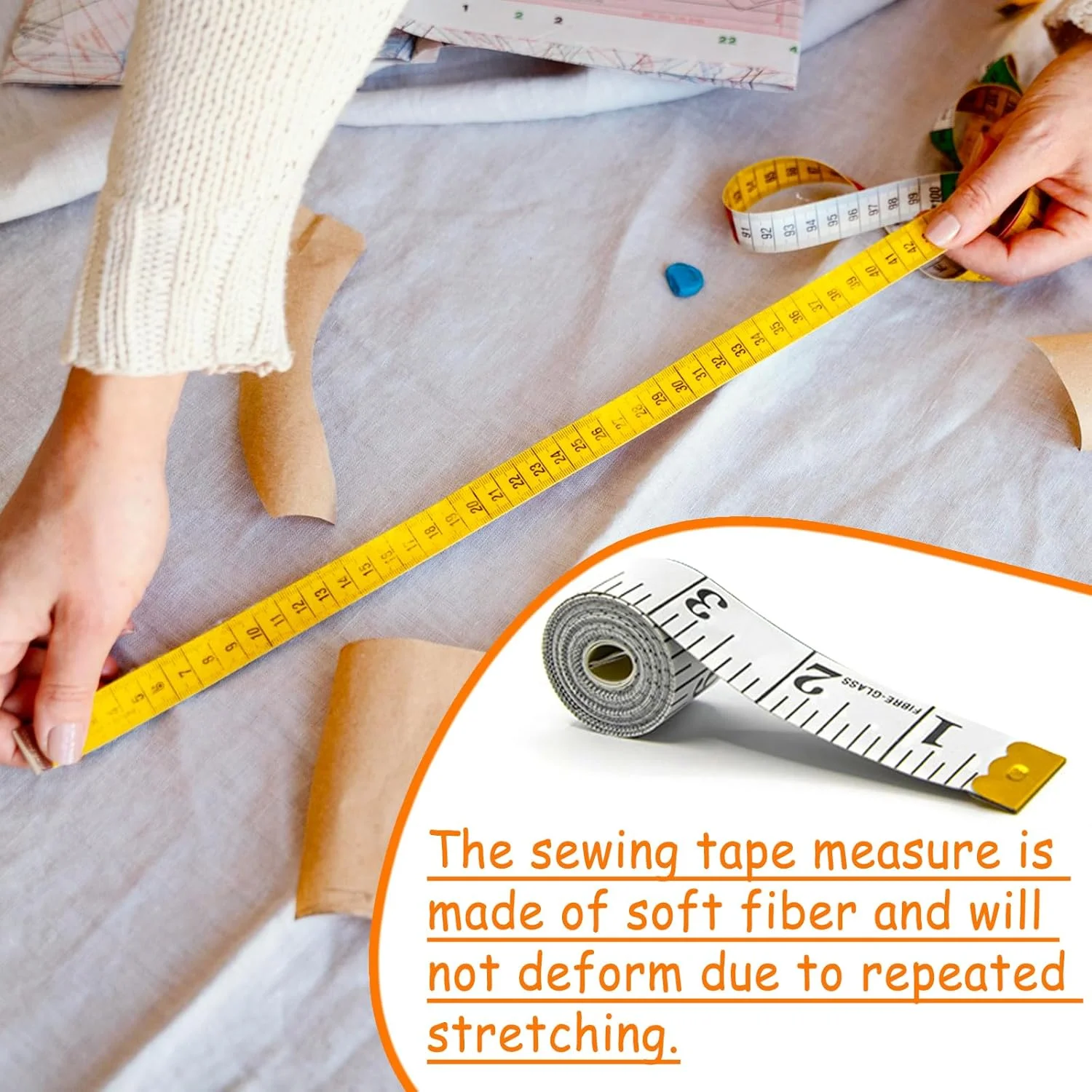 ست سه تکه لوازم خیاطی شامل 100 عدد گیره خیاطی برای پارچه و لحاف دوزی، 40 عدد گچ خیاطی، 2 عدد متر پارچه ای، مناسب برای اندازه گیری، علامت گذاری و ثابت کردن پارچه ست سه تکه لوازم خیاطی شامل 100 عدد گیره خیاطی برای پارچه و لحاف دوزی، 40 عدد گچ خیاطی، 2 عدد متر پارچه ای، مناسب برای اندازه گیری، علامت گذاری و ثابت کردن پارچه