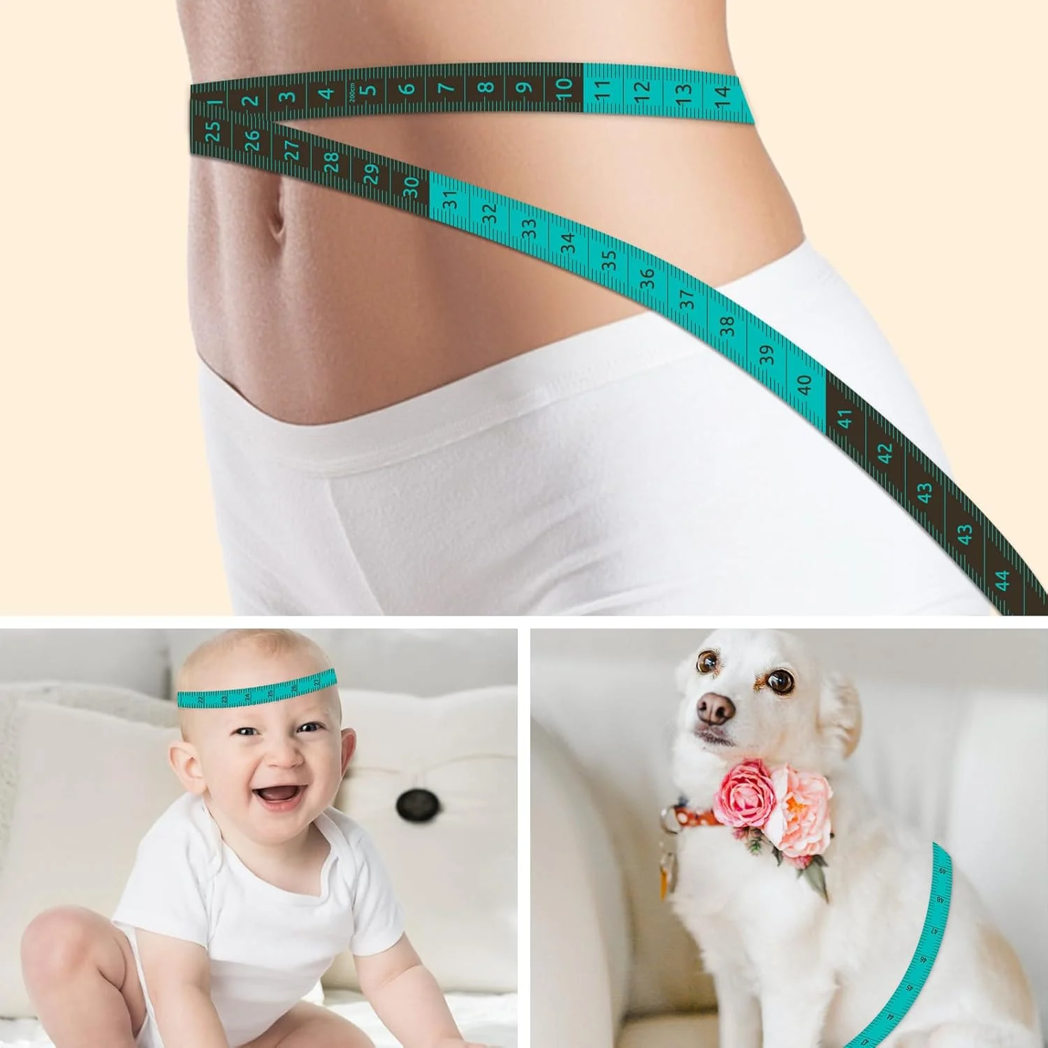 متر خیاطی نرم REIDEA برای اندازه گیری بدن، خیاطی، پارچه و پارچه، متر نواری برای کاهش وزن، خط کش انعطاف پذیر دو مقیاسی 200 سانتی متر / 79 اینچ (سبز) متر خیاطی نرم REIDEA برای اندازه گیری بدن، خیاطی، پارچه و پارچه، متر نواری برای کاهش وزن، خط کش انعطاف پذیر دو مقیاسی 200 سانتی متر / 79 اینچ (سبز)