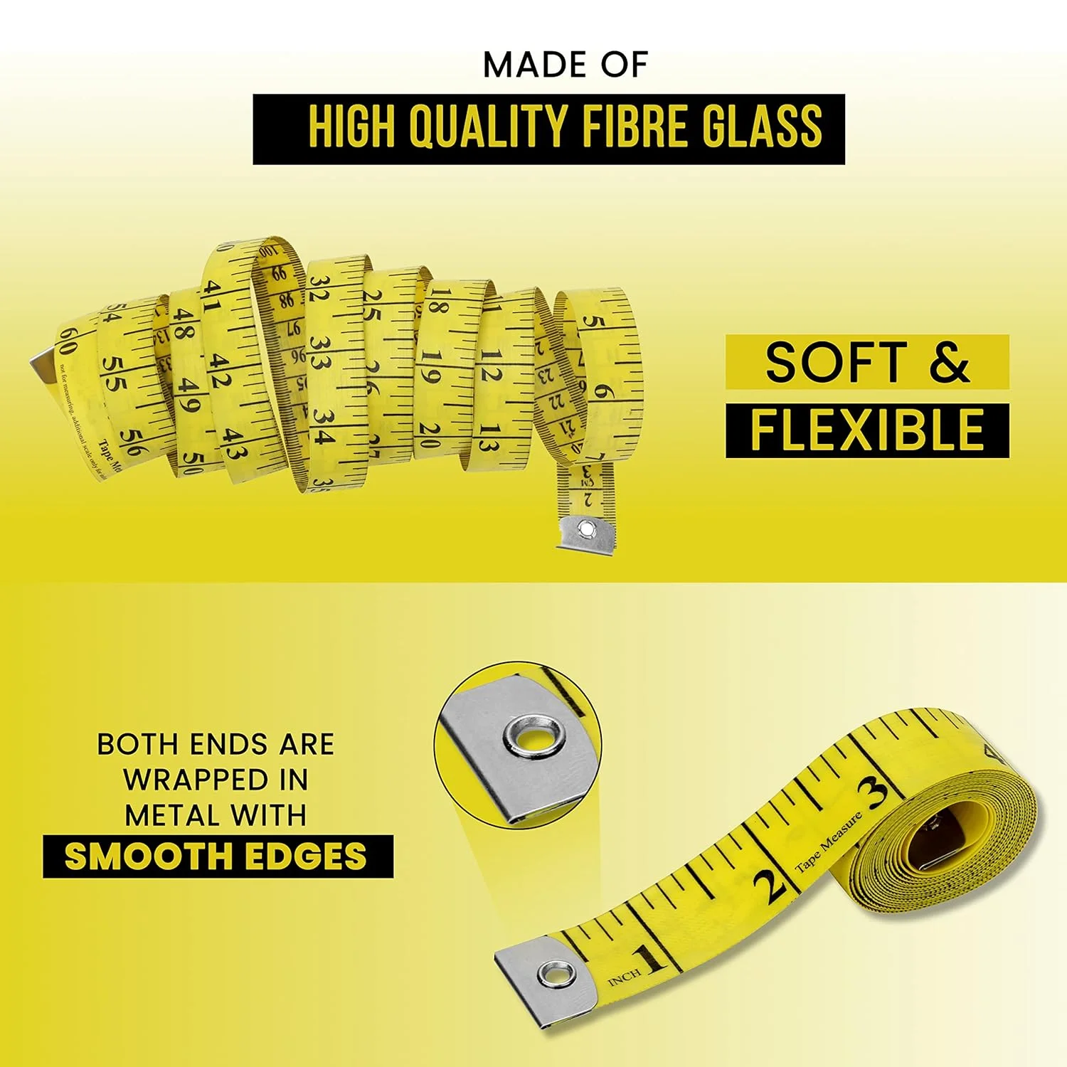 راجسی بسته 2 عددی متر پارچه ای، متر خیاطی برای بدن | متر نرم برای خیاطی پارچه و کاهش وزن، اندازه گیری پزشکی بدن، پرستاری، صنایع دستی 60 اینچ، 150 سانتی متر راجسی بسته 2 عددی متر پارچه ای، متر خیاطی برای بدن | متر نرم برای خیاطی پارچه و کاهش وزن، اندازه گیری پزشکی بدن، پرستاری، صنایع دستی 60 اینچ، 150 سانتی متر