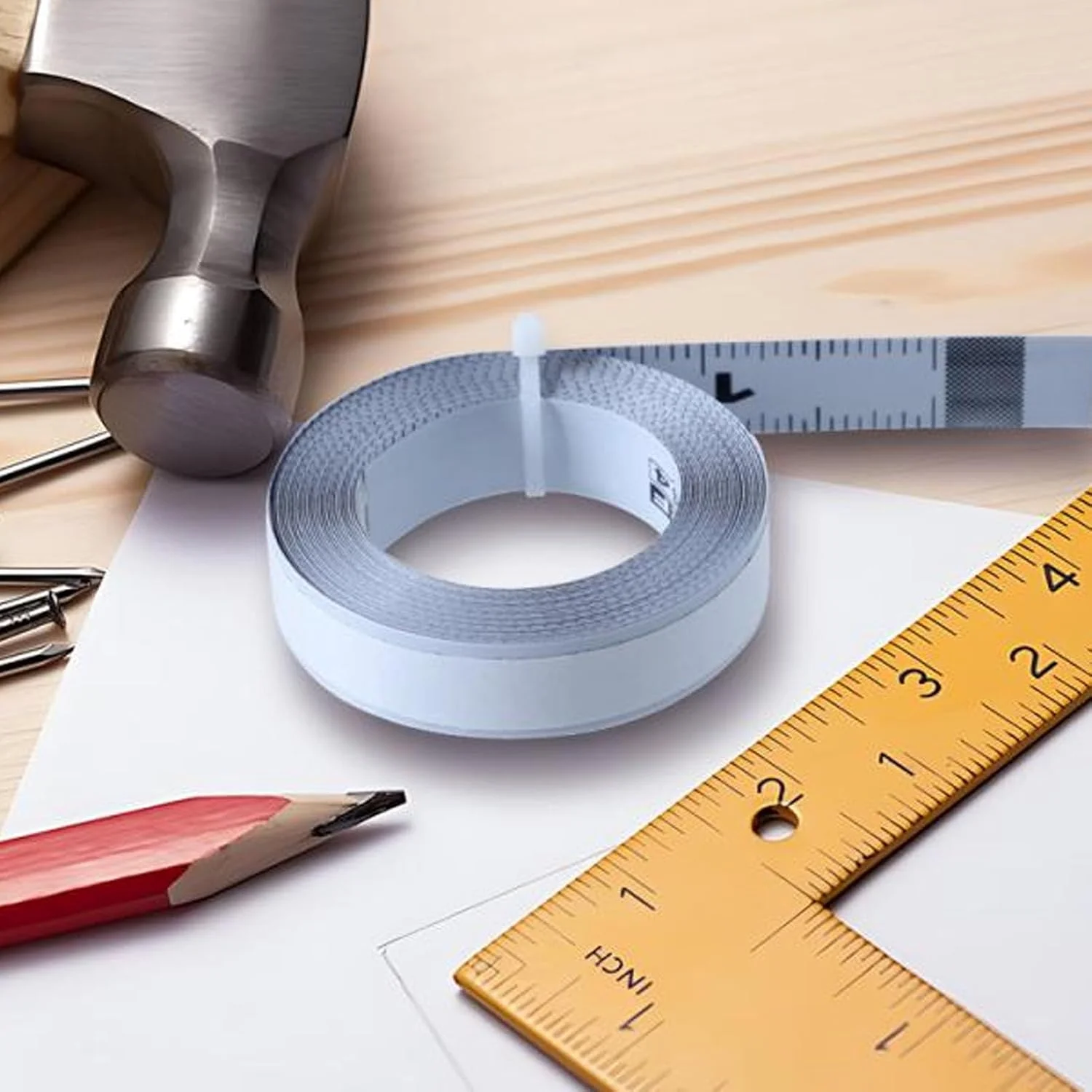 متر نواری خود چسب فولادی کربنی ممتاز قابل برش برای کارهای دقیق متر نواری خود چسب فولادی کربنی ممتاز قابل برش برای کارهای دقیق