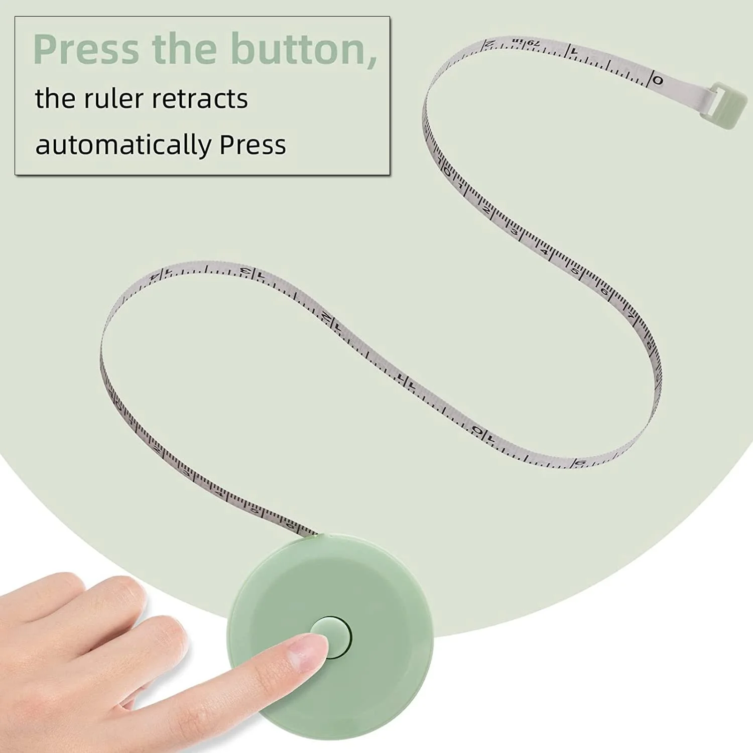 متر خیاطی پارچه ای جمع شونده ممتاز - مینی متر 200 سانتی متری، نوار اندازه گیری نرم خیاطی برای اندازه گیری بدن، جمع و جور و خوانا (رنگ های مختلف) متر خیاطی پارچه ای جمع شونده ممتاز - مینی متر 200 سانتی متری، نوار اندازه گیری نرم خیاطی برای اندازه گیری بدن، جمع و جور و خوانا (رنگ های مختلف)