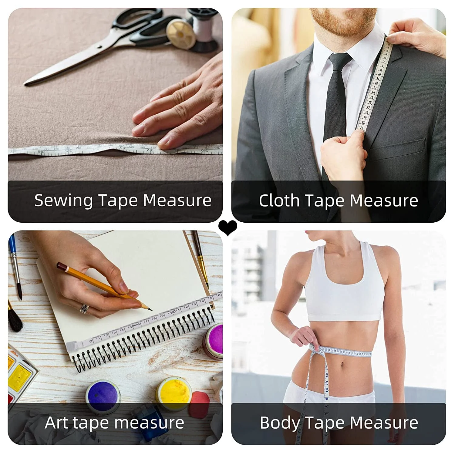 متر خیاطی پارچه ای جمع شونده ممتاز - مینی متر 200 سانتی متری، نوار اندازه گیری نرم خیاطی برای اندازه گیری بدن، جمع و جور و خوانا (رنگ های مختلف) متر خیاطی پارچه ای جمع شونده ممتاز - مینی متر 200 سانتی متری، نوار اندازه گیری نرم خیاطی برای اندازه گیری بدن، جمع و جور و خوانا (رنگ های مختلف)