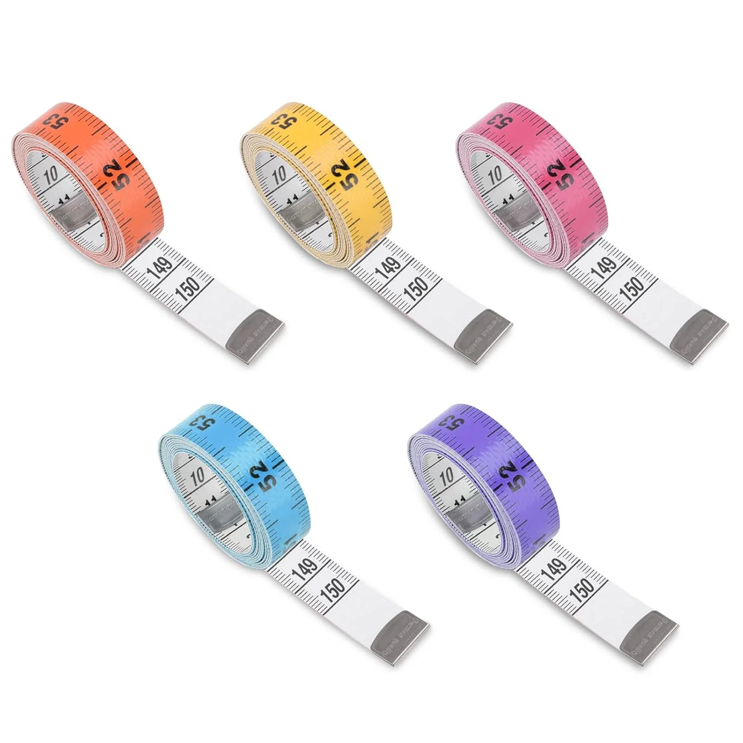 نوار اندازه گیری بدن رنگارنگ PESUMA، 150 سانتی متر، 60 اینچ، مقاوم در برابر پارگی، مناسب برای خیاطی و اندازه گیری بدن - نوار اندازه گیری بدن رنگارنگ، نوار اندازه گیری پارچه ای نرم برای بدن، 5 عددی نوار اندازه گیری بدن رنگارنگ PESUMA، 150 سانتی متر، 60 اینچ، مقاوم در برابر پارگی، مناسب برای خیاطی و اندازه گیری بدن - نوار اندازه گیری بدن رنگارنگ، نوار اندازه گیری پارچه ای نرم برای بدن، 5 عددی