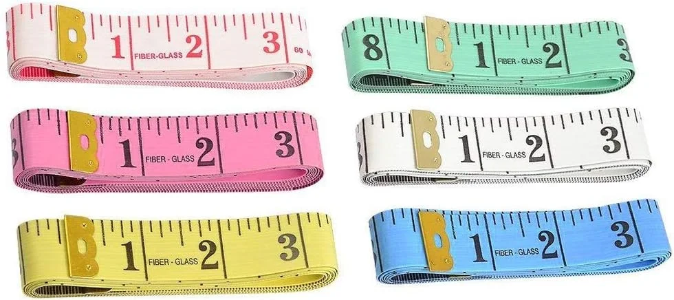 متر خیاطی حرفه ای Ofixo، 6 عددی، اندازه گیری دقیق، طول 150 سانتی متر/60 اینچ، رنگ تصادفی متر خیاطی حرفه ای Ofixo، 6 عددی، اندازه گیری دقیق، طول 150 سانتی متر/60 اینچ، رنگ تصادفی
