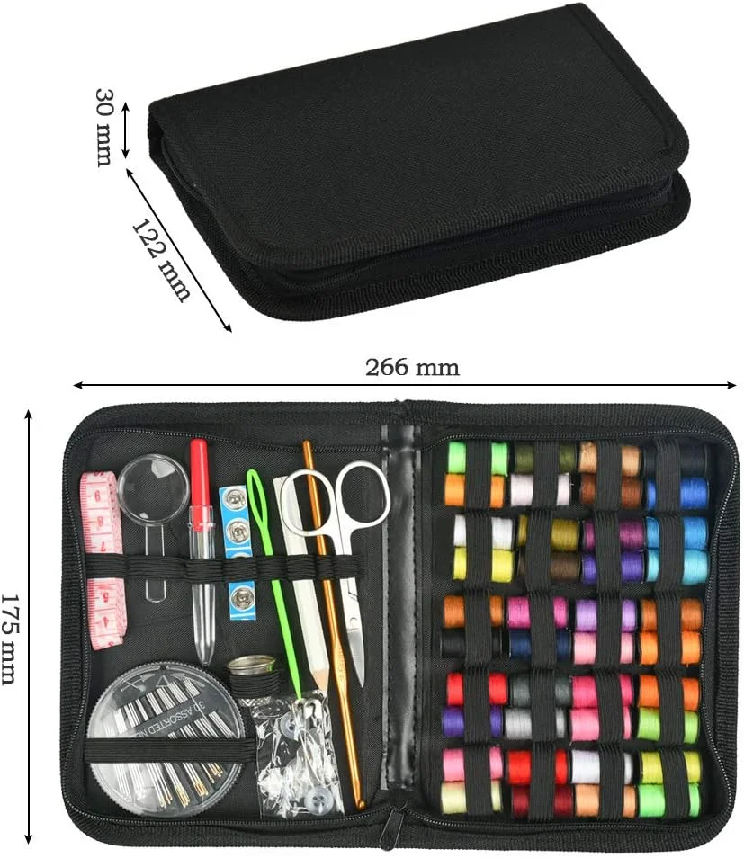ست خیاطی مسافرتی، کیت تعمیر خیاطی شامل 88 لوازم خیاطی ممتاز و نخ های 40 رنگ برای بزرگسالان، مبتدیان، کودکان، ست خیاطی DIY با قیچی، انگشتانه، نخ، سوزن خیاطی، متر و غیره ست خیاطی مسافرتی، کیت تعمیر خیاطی شامل 88 لوازم خیاطی ممتاز و نخ های 40 رنگ برای بزرگسالان، مبتدیان، کودکان، ست خیاطی DIY با قیچی، انگشتانه، نخ، سوزن خیاطی، متر و غیره